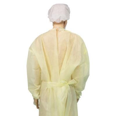 SMS Gown Disposable Sterile China 40GSM Isolation Virus Protective Clothing