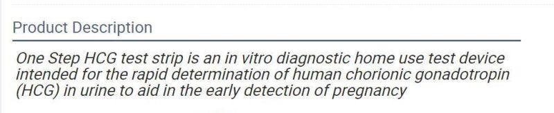 Use HCG Test Strip Wholesale Urine Test