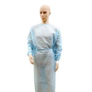 Blue Protective Non Woven Disposable Clothing Surgical CPE Factory PPE Gowns Non Medical Safety Coverall Paint SMS Disposable Isolation Gown