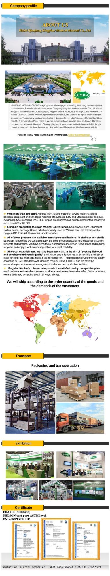 ISO FDA Ce Approved Pure Cotton Orthopedic Undercast Padding