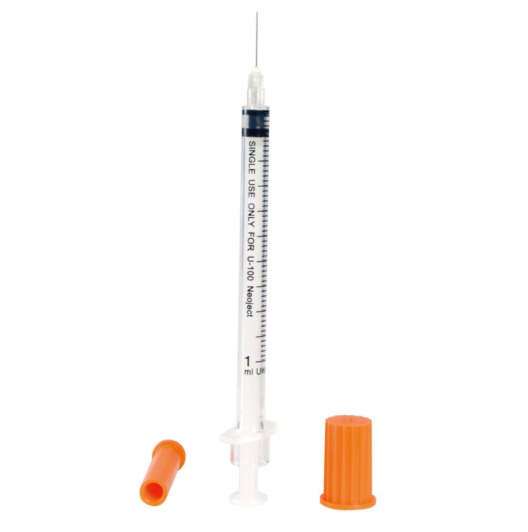 Wego 1ml Sterile Orange Cap Insulin Syringe U100 U40 Insulin Injection Pen Price