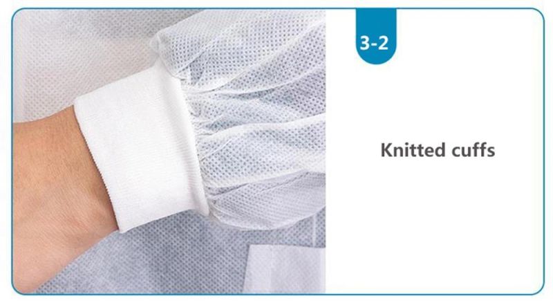 Disposable Nonwoven Visitor Gown Disposable Lab Coat Lab Gown