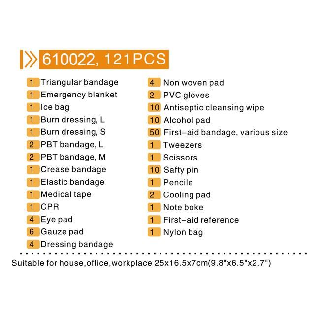 Hot Sell Approval Medical First Aid Box and Bag Kit