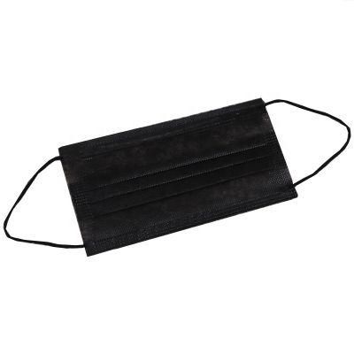 Disposable 3 Ply Black Medical Face Mask En14683