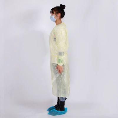 Disposable Yellow PPE Nonwoven Isolation Gown