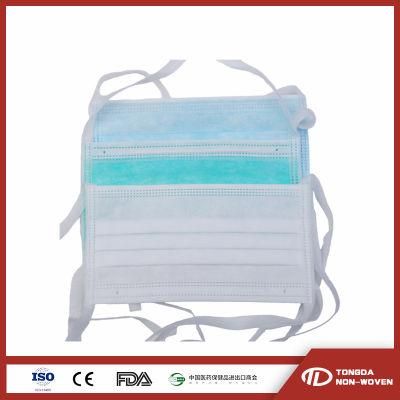 Disposable Earloop Nonwoven Tie on Surgical Face Mask 3 Ply Disposable Face Mask