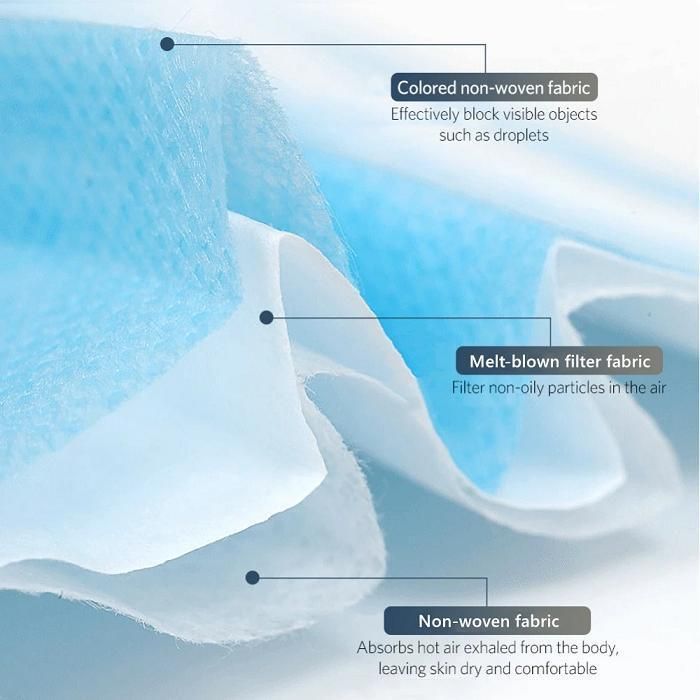 Professional Maker High Quality Filter Paper Dust Free Workshop Disposable Earloop Medical Latex Free Non-Woven Surgical Face Mask