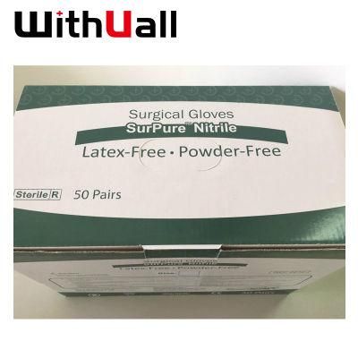 Green Powder-Free Latex-Free Without Sulfur and Accelerator Nitrile Surgical Gloves