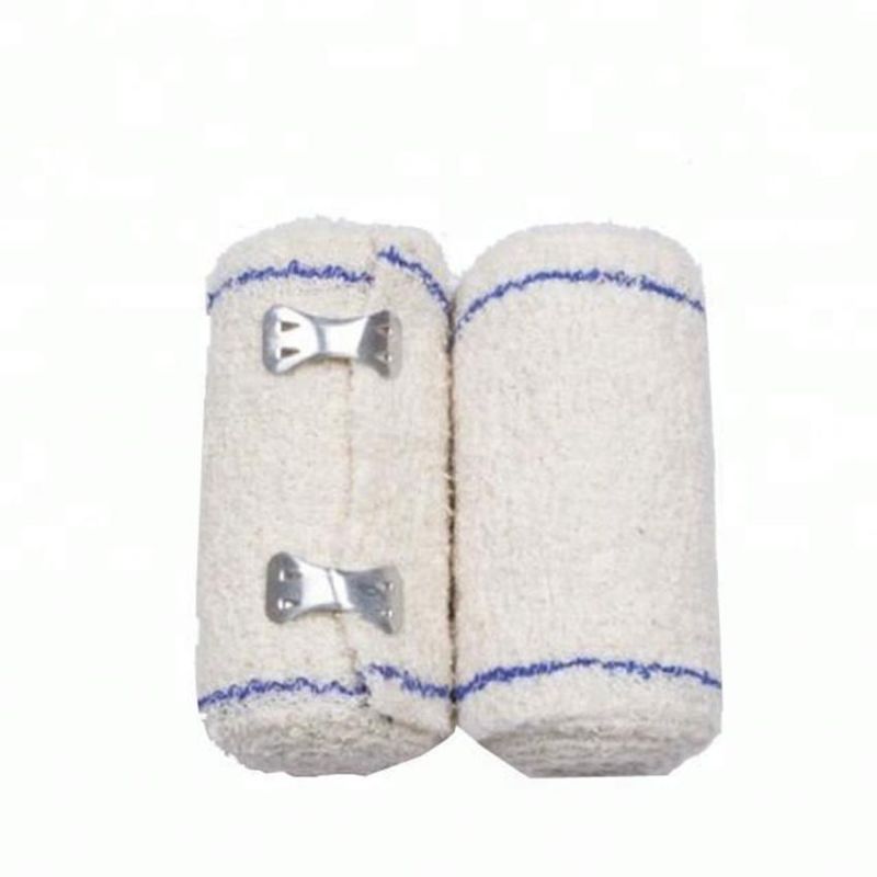 Cotton Crepe Elastic Bandage Spandex Crepe Elastic Bandage with CE ISO FDA Approved