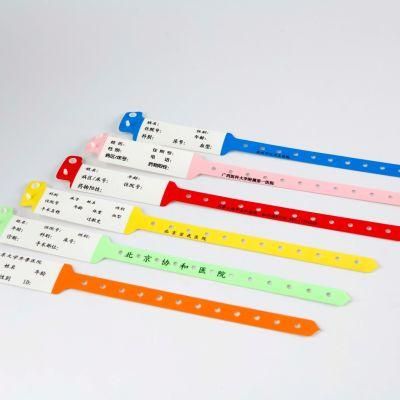 Waterproof Custom Plastic Medical ID Band for Patient