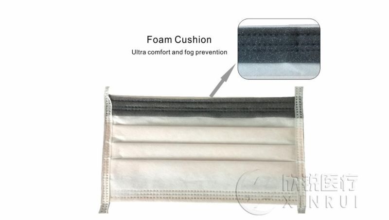 Disposable 4-Ply Non-Woven High Level Surgical Face Mask with Tie-on and Foam Cushion