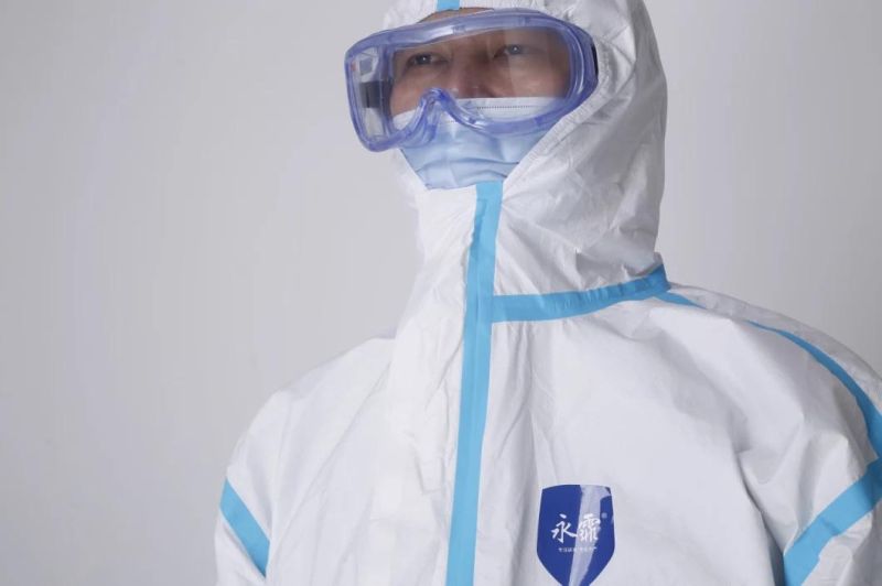 75GSM Sterile Emergency Disposable Protective Coveralls with Shoe Cover