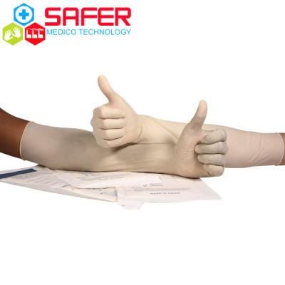 Gynaecological Surgical Gloves Latex Powder Disposable Sterile