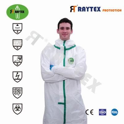 Type 4b/5b/6b Disposable Nonwoven Workwear Anti Virus Coverall