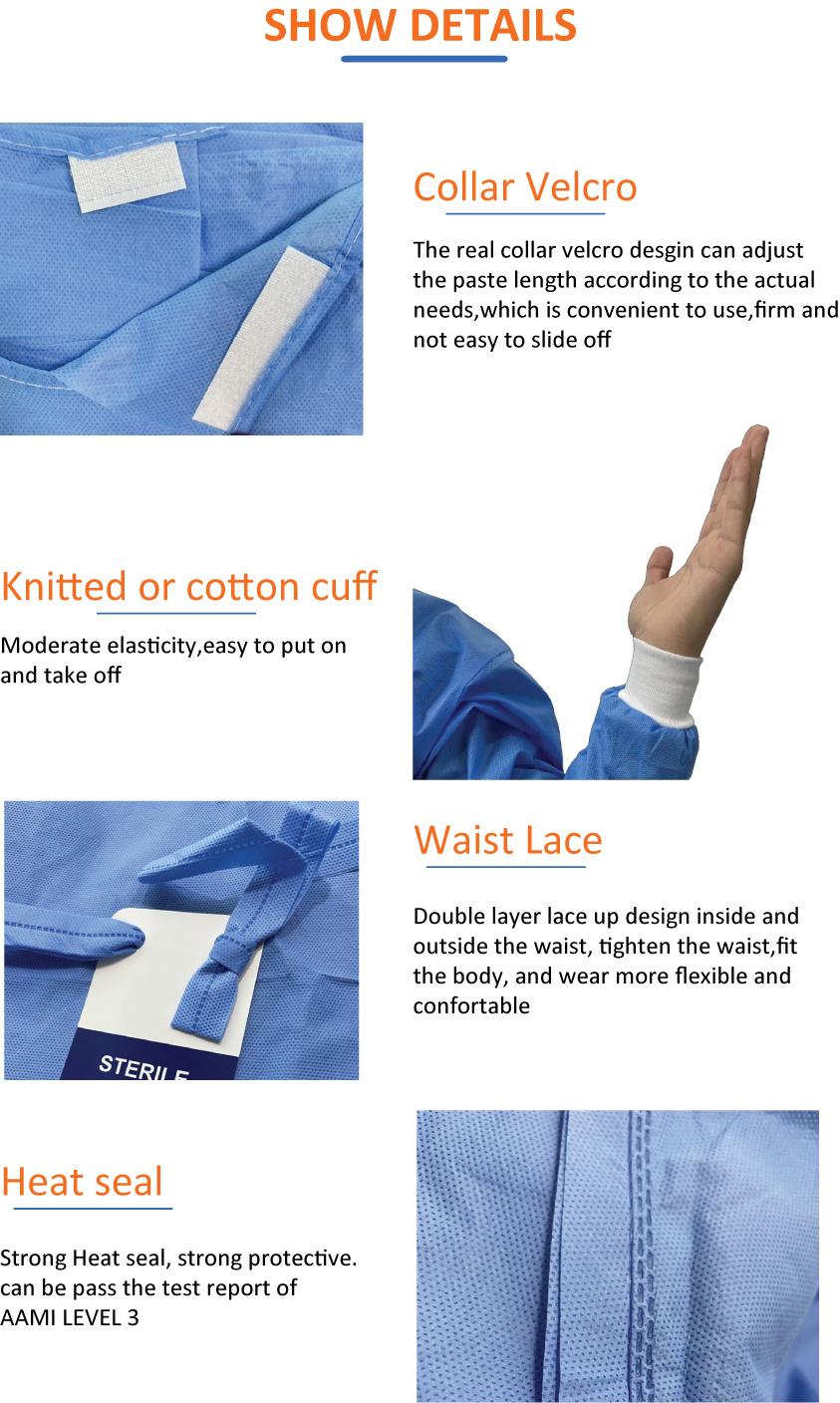 Hospital Protective Clothing Sterile Medical Disposable Surgical Gown