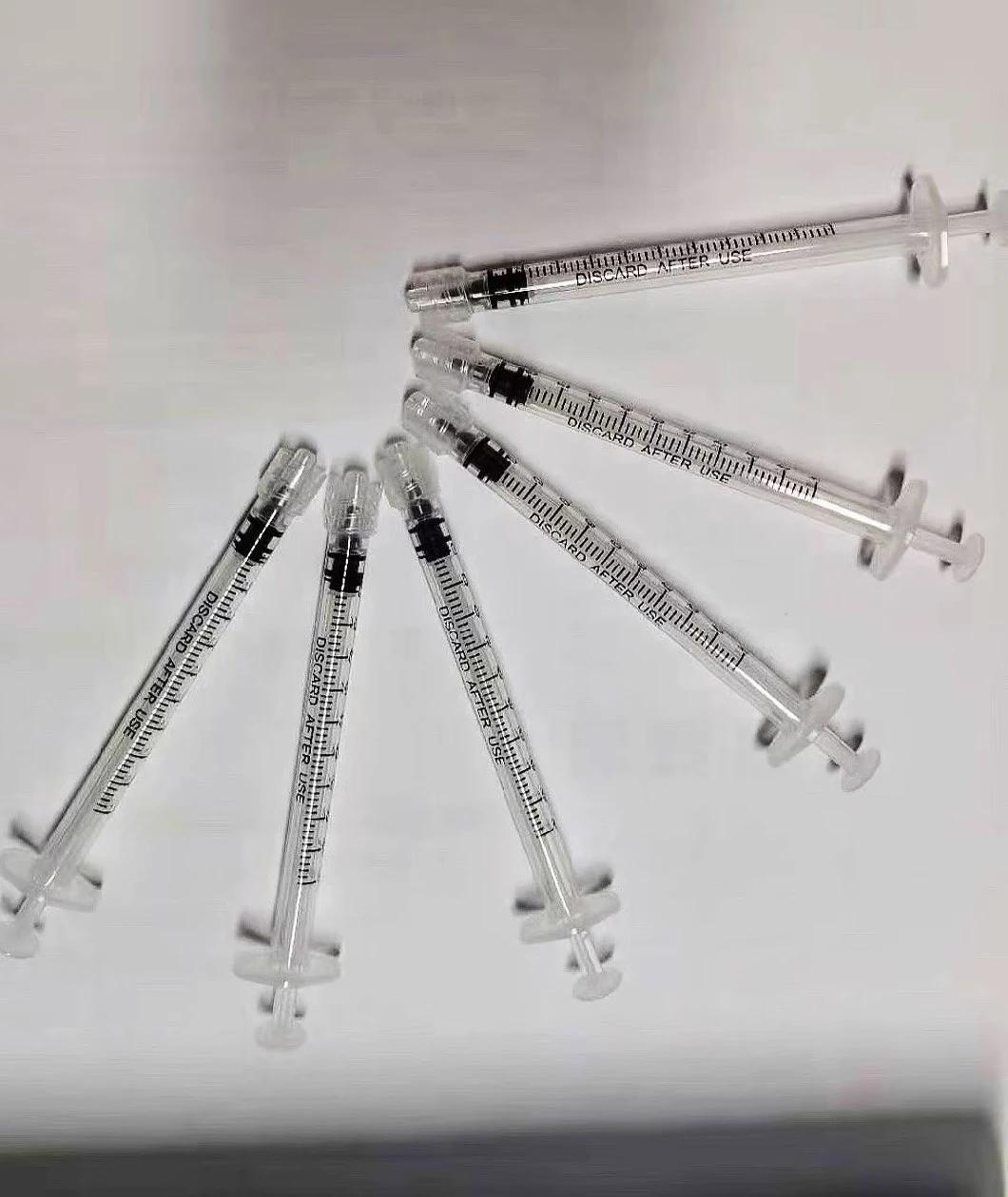 Wholesale 1ml Cc Disposable Medical Plastic Luer Lock Syringe with Needle or Without Needle