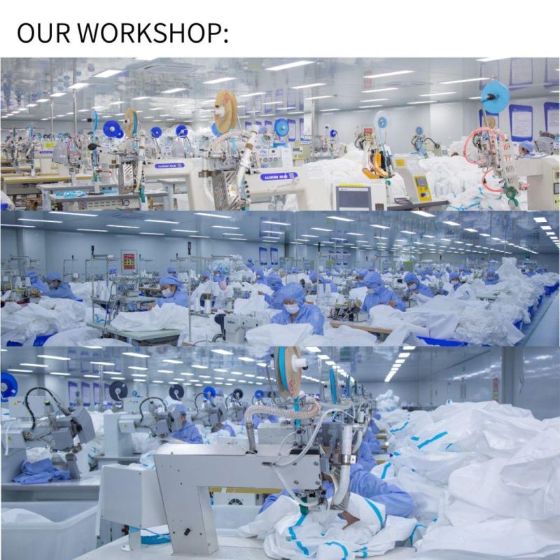 45 GSM Non-Woven Fabric Disposable Safety Coveralls Surgical Gowns