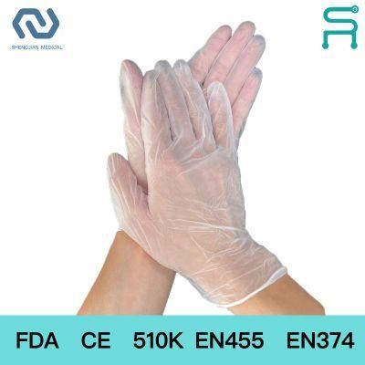 Disposable Powder Free Vinyl Gloves PVC Gloves with FDA 510K