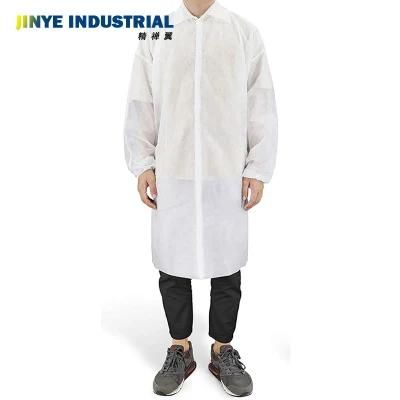Disposable Nonwoven Visitor Gown Disposable Lab Coat Lab Gown
