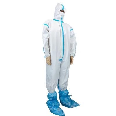 CE, ISO13485, ISO9001, En 14683: 2019 Medical Safety Isolation Suit Surgical Non Woven Fabric Coverall