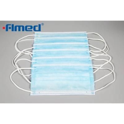 Disposable 3-Ply Non-Woven Face Mask with Ear Loop Type II En14683 Standard ISO13485