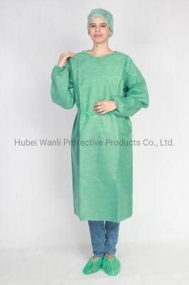 Disposable Overalls Gown SMS Knit Cuff Isolation Gown