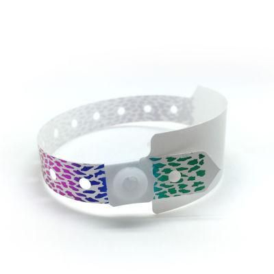 Plastic Material Professional Wristbands for Adult with One off Use Button