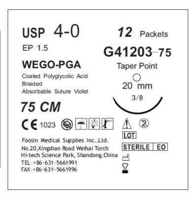 Polyglycolic Acid Surgical Sutures for Wound Closure