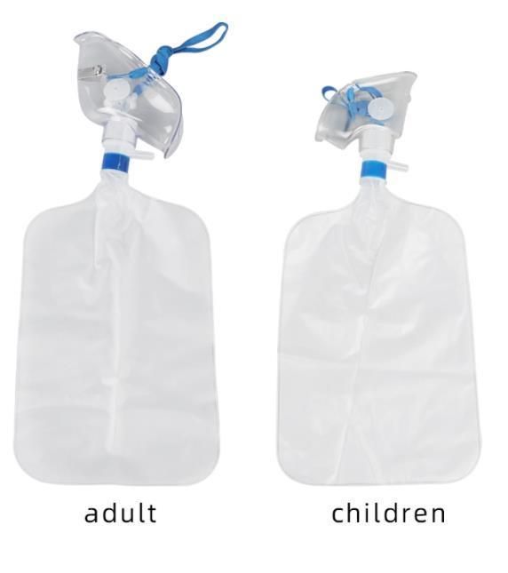 Disposable Oxygen Mask with 500ml Reservoir Bag/Non-Rebreathing/Rebrather Mask with ISO13485 CE FDA