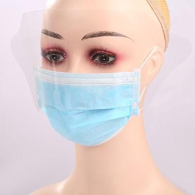 Earloop 3-Ply Disposable Anti Penetration Face Mask with Visor