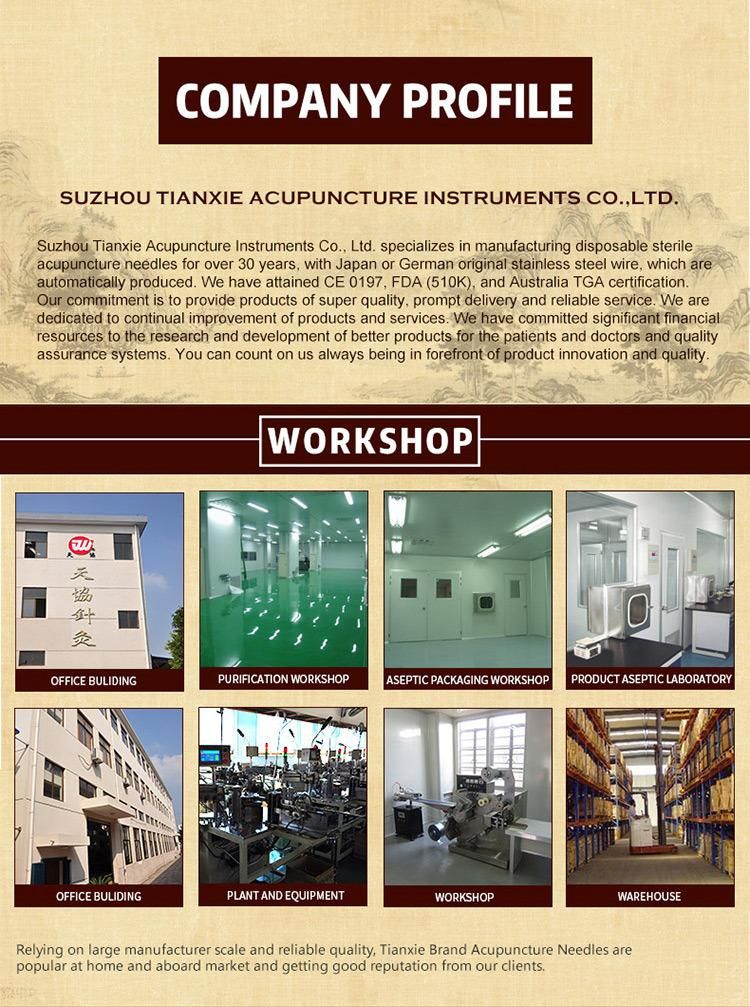 Factory Direct Sale Disposable Sterile Copper Wire Handle Acupuncture Needle for Medical