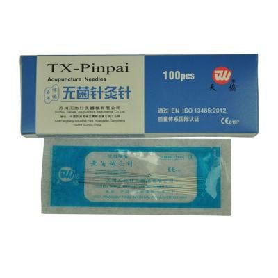 Professional Medical Health Disposable Sterile Silver Wire Handle Acupuncture Needles with Plastic Bag Packing