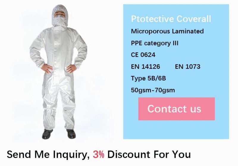 CE Approved Hot Selling High Quality Waterproof Disposable Protective Coveralls
