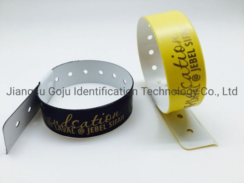 20mm Wide Face Wristbands Vinyl Bracelet Waterproof Wristbands