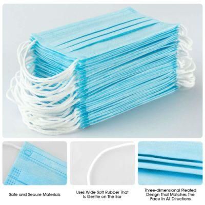 3ply Medical Face Masks Facial Masks with Adjustable Nose Pin