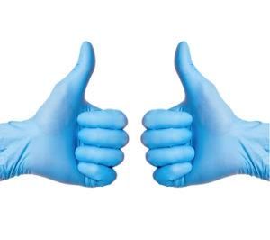 Hot Sale Disposable Blue Duty Work Examination Nitrile Gloves for Protective