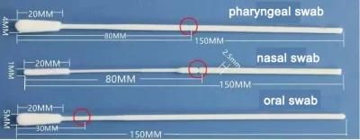 Nasopharyngeal Sample Collect Rapid PCR Test Nylon Flocked Nasal Specimen Collection Swab---FDA Certiifcate