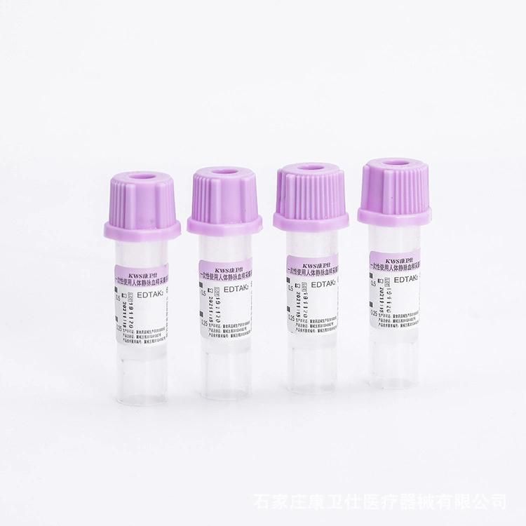 Disposable Plastic Micro Blood Collection Tube for Children′s Peripheral Blood Collection Device 0.5ml 1ml