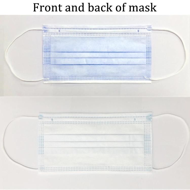 3 Ply Disposable Face Mask Custom Earloop Pleated 3 Ply Procedure Disposable Mask