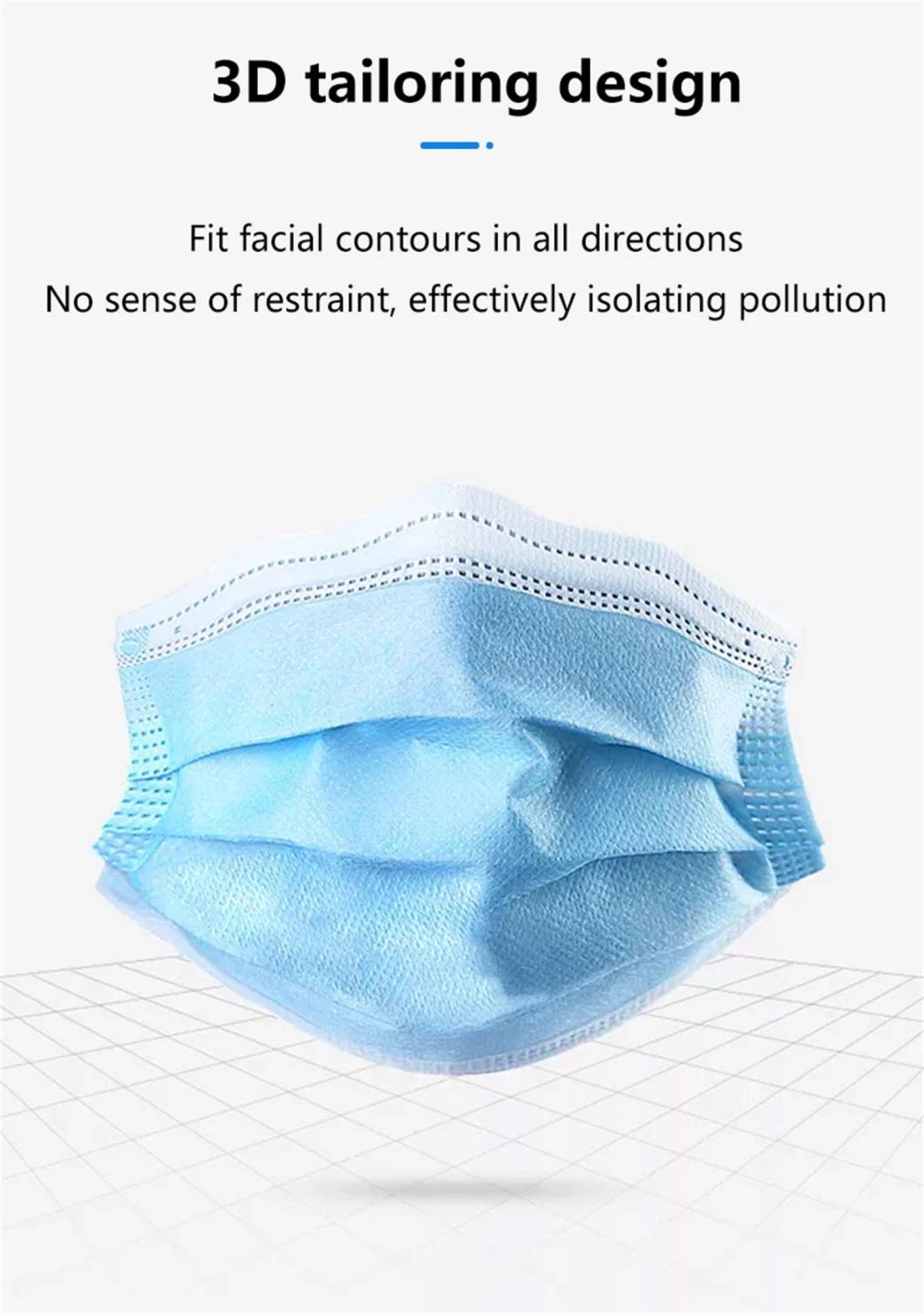 Surgicalface Mask3ply in Stock Non Woven Disposable Medicalface Mask