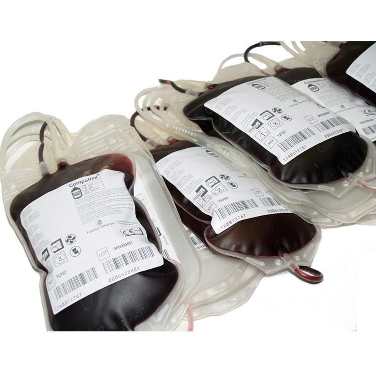 CE&ISO Certificate Disposable Medical Single Blood Bag with Needle Protector/Collection Tube/Sampling Pouch