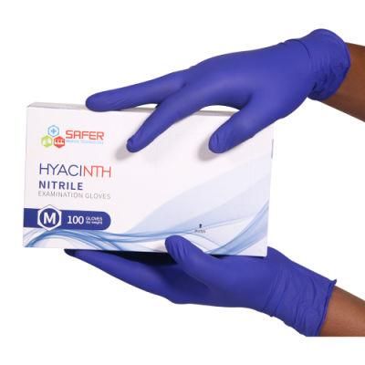 Wholesale Blue Powder Free Medical Disposable Nitrile Gloves with CE
