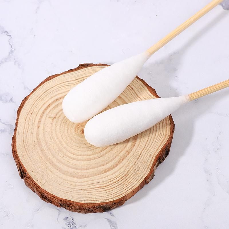 Medical Supplies Disposable Bamboo Stick Cotton Gynecology Swab Round