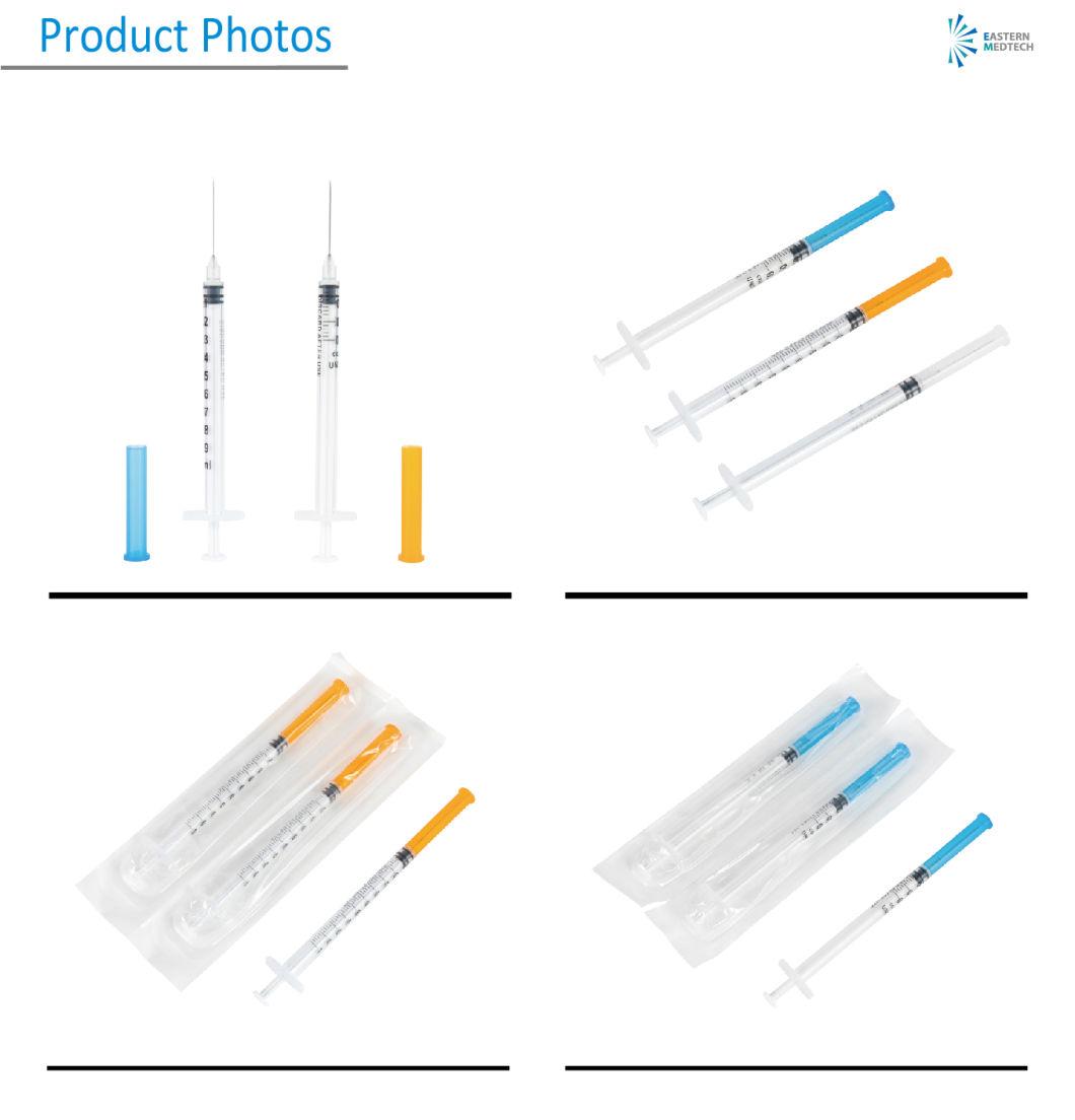 Vaccine Injection Medical Device Plastic Low Dead with Needle 25gx1" Space Lds Ldv Latex Free Vaccines Syringes