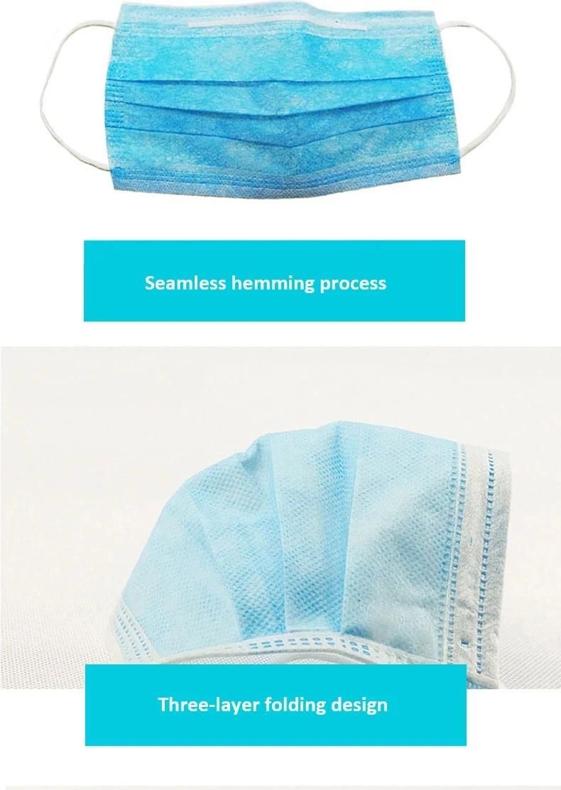 Disposable Masks Medical Dustproof 3-Layer Non-Woven Masks Breathable Surgical Masks