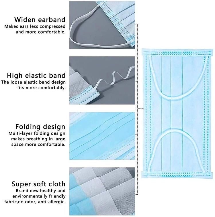 Disposable Face Mask Disposable Medical Use 3 Ply