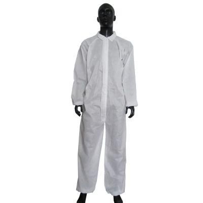 Non Woven Coverall with Hood and Overshoes Disposable SMS Coverall