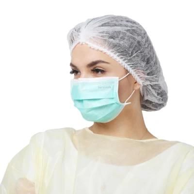 Disposable Non-Woven 3 Ply Earloop Medical Hypoallergenic Face Mask