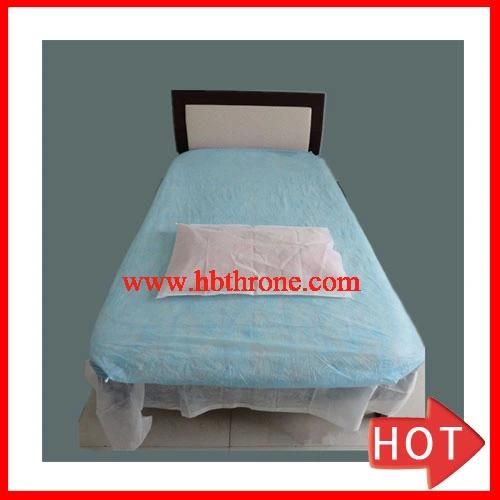 Nonwoven/SMS PP+PE Disposable Bed Sheet with/Without Zipper