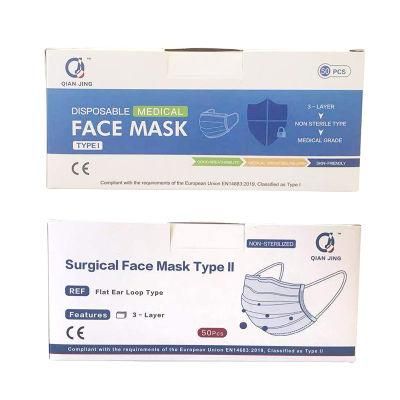 China Wholesale Non-Woven Surgical Mask / Medical Mask with Earloop